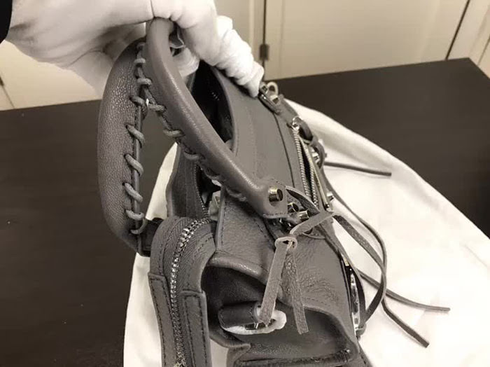 BALENCIAG巴黎世家 原單品質 經典機車 原版山羊皮銀邊 包邊五金款 手提肩背斜挎包  BL1418